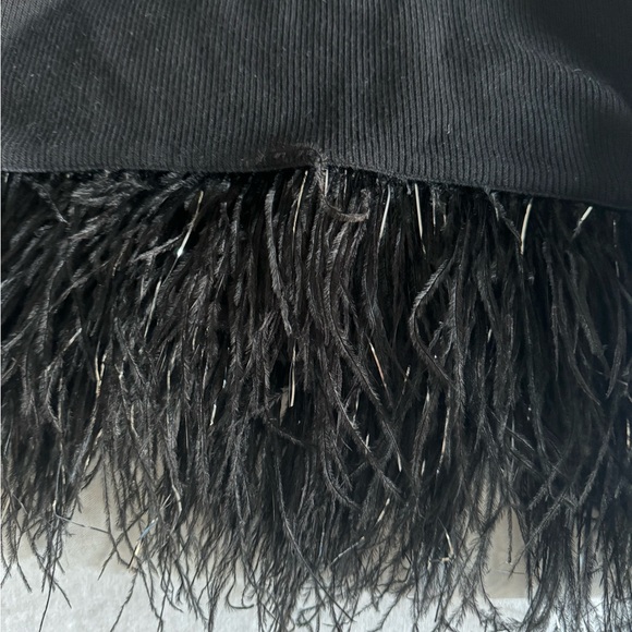 Saylor black sweater with fringe bottom - Picture 5 of 5